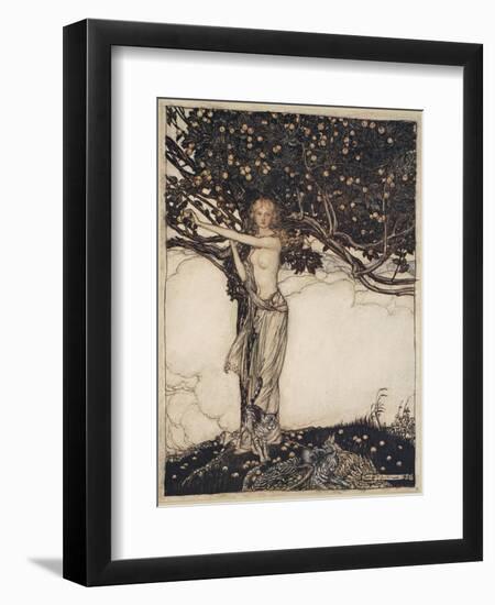 Freia, the fair one, illustration from 'The Rhinegold and the Valkyrie', 1910-Arthur Rackham-Framed Giclee Print