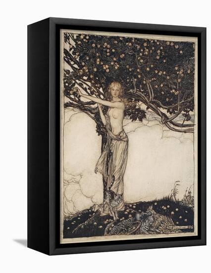 Freia, the fair one, illustration from 'The Rhinegold and the Valkyrie', 1910-Arthur Rackham-Framed Premier Image Canvas
