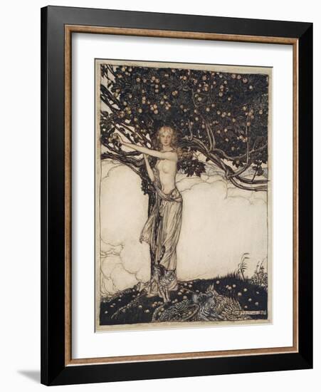 Freia, the fair one, illustration from 'The Rhinegold and the Valkyrie', 1910-Arthur Rackham-Framed Giclee Print