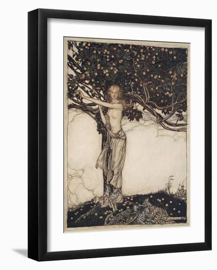 Freia, the fair one, illustration from 'The Rhinegold and the Valkyrie', 1910-Arthur Rackham-Framed Giclee Print