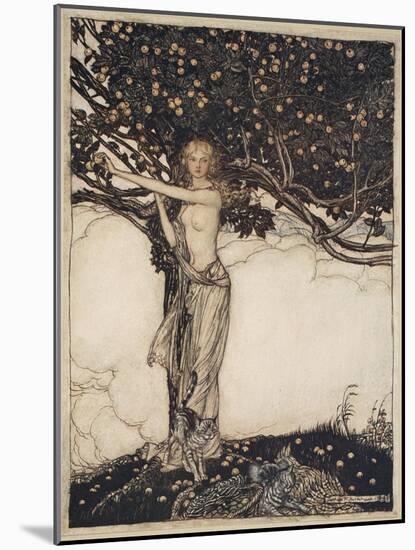 Freia, the fair one, illustration from 'The Rhinegold and the Valkyrie', 1910-Arthur Rackham-Mounted Giclee Print