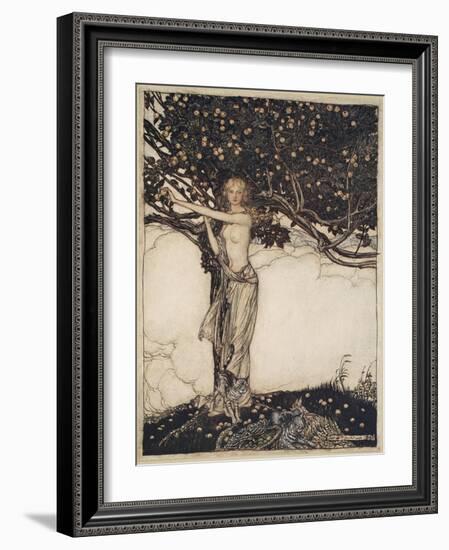 Freia, the fair one, illustration from 'The Rhinegold and the Valkyrie', 1910-Arthur Rackham-Framed Giclee Print