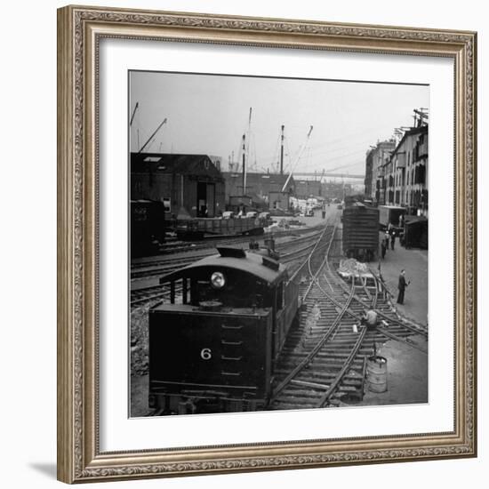 Freight Cars in the New York Dock Co. Yards on Brooklyn N.Y. Waterfront-Ralph Morse-Framed Photographic Print