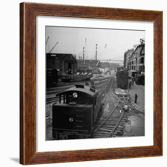 Freight Cars in the New York Dock Co. Yards on Brooklyn N.Y. Waterfront-Ralph Morse-Framed Photographic Print