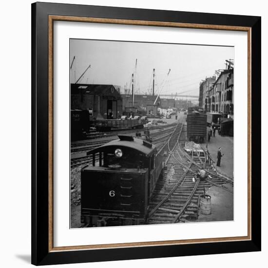 Freight Cars in the New York Dock Co. Yards on Brooklyn N.Y. Waterfront-Ralph Morse-Framed Photographic Print