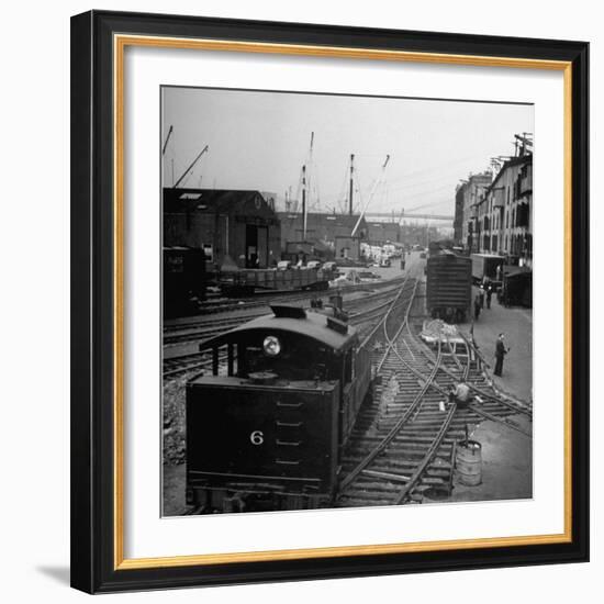 Freight Cars in the New York Dock Co. Yards on Brooklyn N.Y. Waterfront-Ralph Morse-Framed Photographic Print