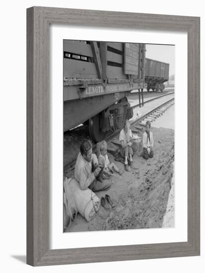 Freight Train Family-Dorothea Lange-Framed Art Print