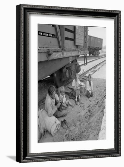 Freight Train Family-Dorothea Lange-Framed Art Print