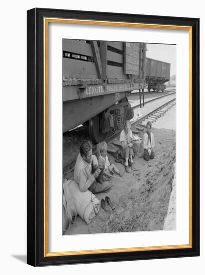 Freight Train Family-Dorothea Lange-Framed Art Print