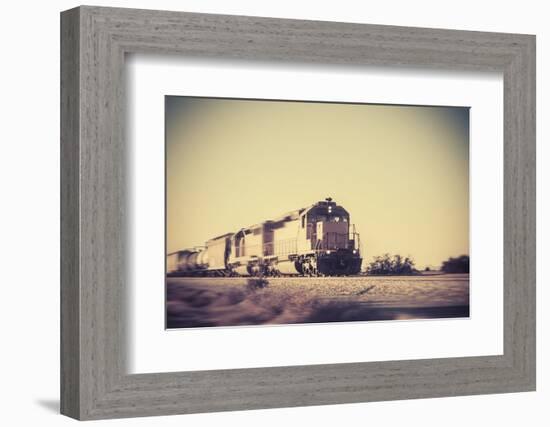 Freight Train Traveling through Arizona Desert-BCFC-Framed Photographic Print