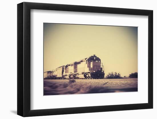 Freight Train Traveling through Arizona Desert-BCFC-Framed Photographic Print