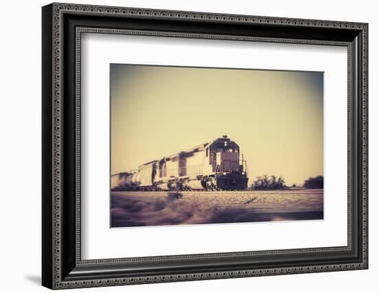 Freight Train Traveling through Arizona Desert-BCFC-Framed Photographic Print