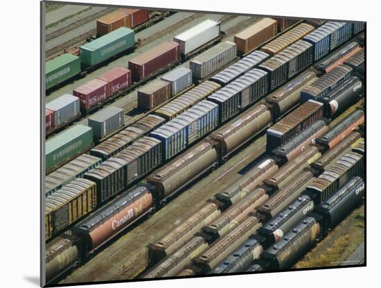 Freight Wagons on the Canadian Pacific Railway at Vancouver Harbour, Canada-Robert Francis-Mounted Photographic Print