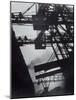 Freighter Berwind Unloading Coal at Great Lakes Pier-Margaret Bourke-White-Mounted Photographic Print