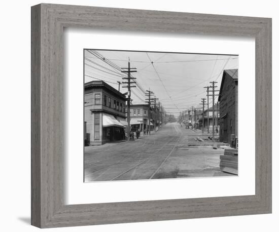 Fremont Avenue looking North Photograph - Seattle, WA-Lantern Press-Framed Premium Giclee Print