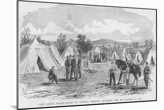 Fremont's Camp Lillie Headquarters-Frank Leslie-Mounted Art Print