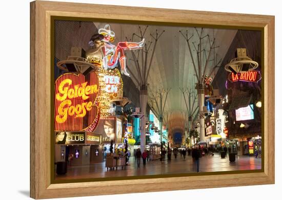 Fremont Street Experience Las Vegas, Nevada, USA-Michael DeFreitas-Framed Premier Image Canvas