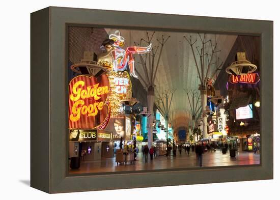 Fremont Street Experience Las Vegas, Nevada, USA-Michael DeFreitas-Framed Premier Image Canvas