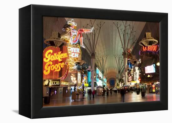 Fremont Street Experience Las Vegas, Nevada, USA-Michael DeFreitas-Framed Premier Image Canvas