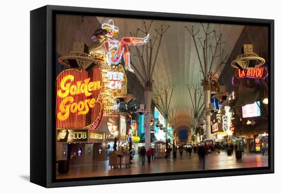 Fremont Street Experience Las Vegas, Nevada, USA-Michael DeFreitas-Framed Premier Image Canvas