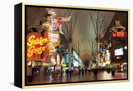 Fremont Street Experience Las Vegas, Nevada, USA-Michael DeFreitas-Framed Premier Image Canvas