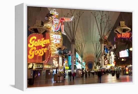 Fremont Street Experience Las Vegas, Nevada, USA-Michael DeFreitas-Framed Premier Image Canvas