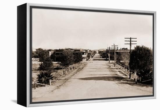 Fremont Street in Las Vegas, Nevada, in 1920 before Legalized Gambling-null-Framed Stretched Canvas