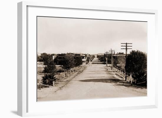 Fremont Street in Las Vegas, Nevada, in 1920 before Legalized Gambling-null-Framed Photo