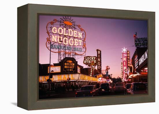 Fremont Street in Las Vegas-Philip Gendreau-Framed Premier Image Canvas