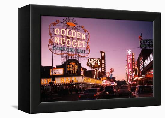 Fremont Street in Las Vegas-Philip Gendreau-Framed Premier Image Canvas