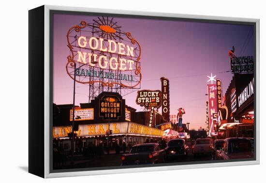 Fremont Street in Las Vegas-Philip Gendreau-Framed Premier Image Canvas