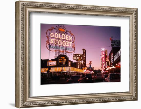 Fremont Street in Las Vegas-Philip Gendreau-Framed Photographic Print