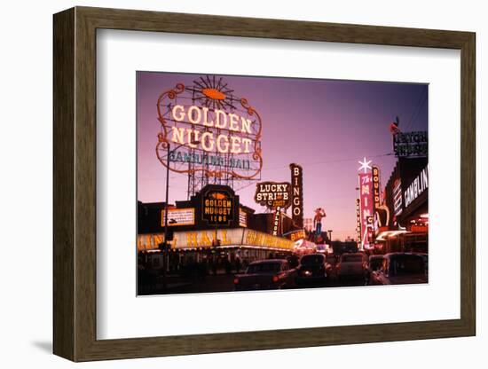 Fremont Street in Las Vegas-Philip Gendreau-Framed Photographic Print