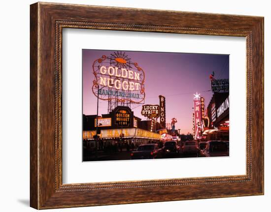 Fremont Street in Las Vegas-Philip Gendreau-Framed Photographic Print