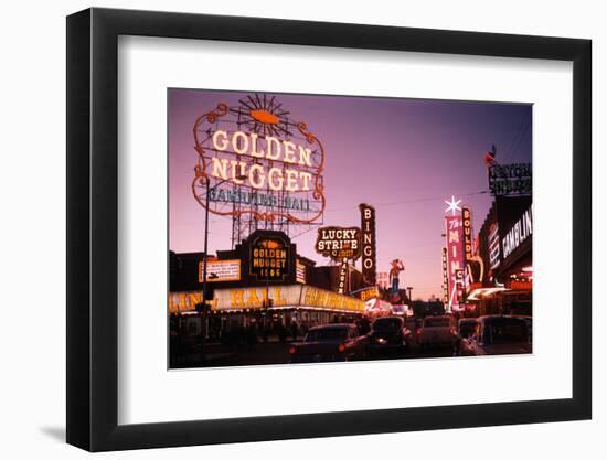 Fremont Street in Las Vegas-Philip Gendreau-Framed Photographic Print