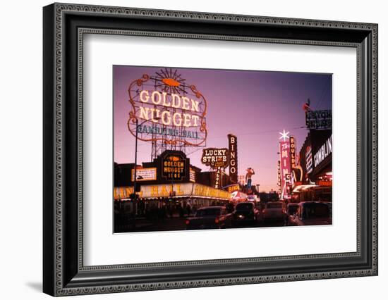 Fremont Street in Las Vegas-Philip Gendreau-Framed Photographic Print