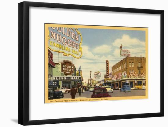 Fremont Street, Las Vegas, Nevada-null-Framed Art Print