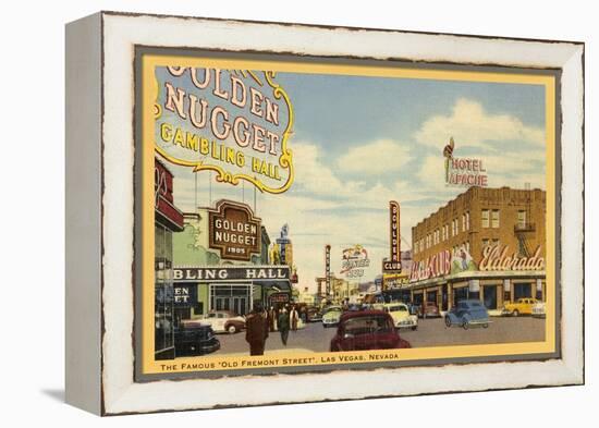 Fremont Street, Las Vegas, Nevada-null-Framed Stretched Canvas