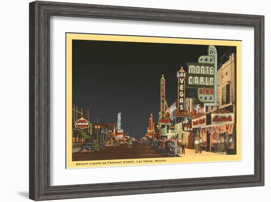 Fremont Street, Las Vegas, Nevada-null-Framed Art Print