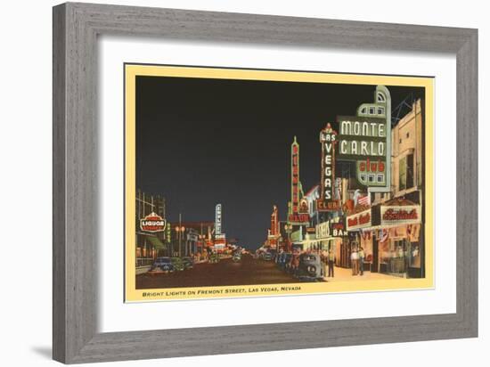 Fremont Street, Las Vegas, Nevada-null-Framed Art Print