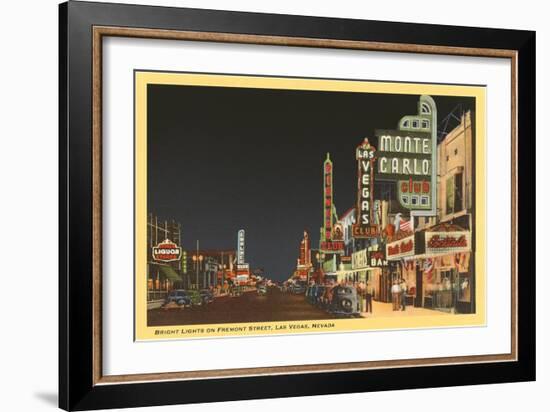 Fremont Street, Las Vegas, Nevada-null-Framed Art Print