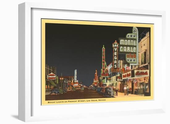 Fremont Street, Las Vegas, Nevada-null-Framed Art Print