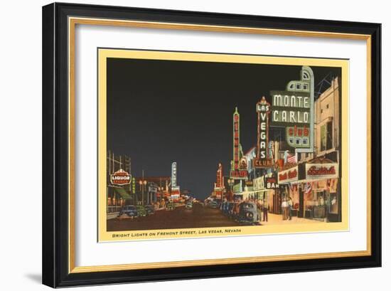 Fremont Street, Las Vegas, Nevada-null-Framed Art Print