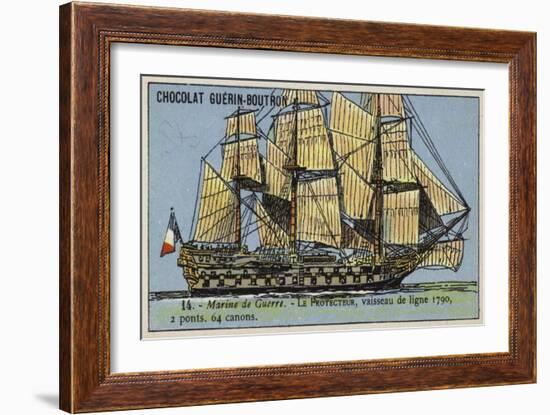 French 64 Gun Ship of the Line Protecteur, 1790-null-Framed Giclee Print