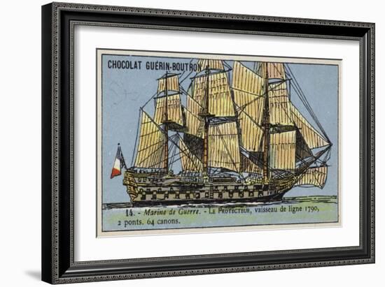 French 64 Gun Ship of the Line Protecteur, 1790-null-Framed Giclee Print