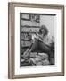 French Actress Barbara Laage, Alone in Her Apartment Reading-Nina Leen-Framed Photographic Print