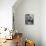 French Actress Barbara Laage in Her Apartment Reading-null-Mounted Photographic Print displayed on a wall