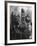 French Actress Barbara Laage Trying on a Hat in Shop Where Her Sister Works-null-Framed Photographic Print