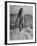 French Actress Barbara Laage Wearing Makeshift Two-Piece Bathing Suit Wading in Surf-Nina Leen-Framed Premium Photographic Print