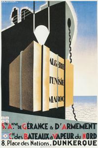 French Ad for Steamship Line Port, Dunkirk